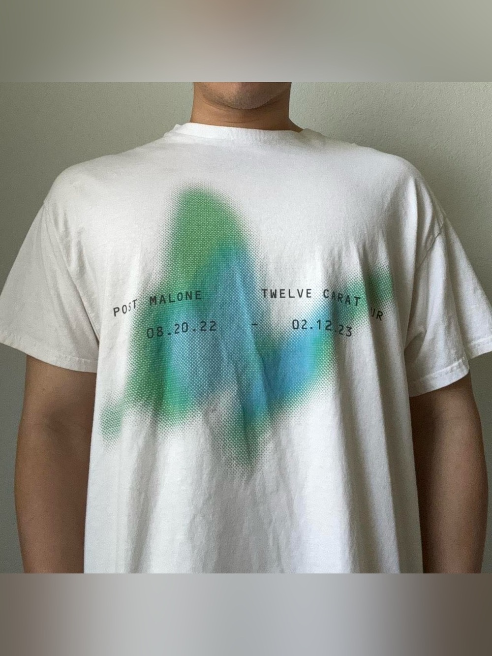Post Malone Twelve Carat Tour Band Graphics White Tee Shirt